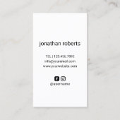 Barber Pole Minimalist Hair Stylist Haarsalon Visitekaartje (Achterkant)