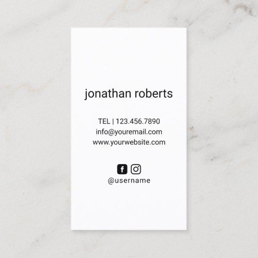 Barber Pole Minimalist Hair Stylist Haarsalon Visitekaartje (Achterkant)