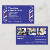 Barber Pole moderne logo aangepaste fotomarine Visitekaartje (Voorkant / Achterkant)