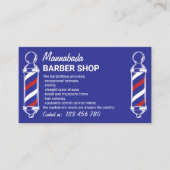 Barber Pole moderne logo aangepaste fotomarine Visitekaartje (Voorkant)