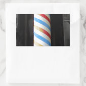 Barber Pole Rechthoekige Sticker (Tas)
