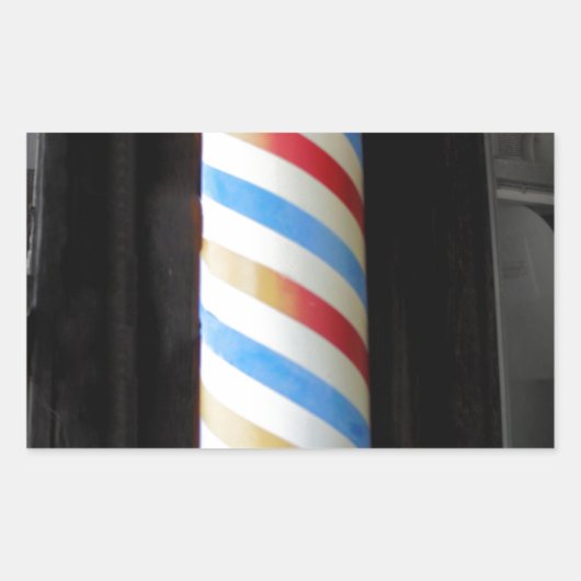 Barber Pole Rechthoekige Sticker (Voorkant)