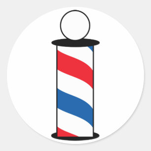 Barber Pole Ronde Sticker