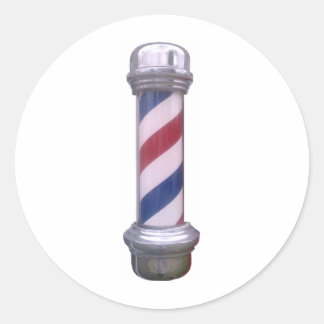 Barber Pole Ronde Sticker