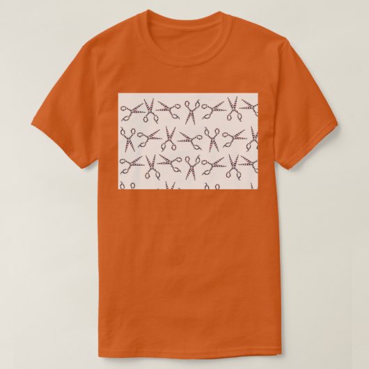 Barber Pole Scissors Pattern  Haircut Trend T-shirt (Design voorkant)