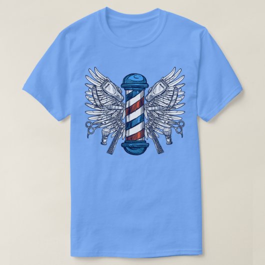 Barber Pole Scissors T-shirt (Design voorkant)