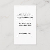 Barber Pole Snoep gestreept Afsprakenkaartje (Achterkant)