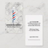 Barber Pole Snoep gestreept Afsprakenkaartje (Voorkant / Achterkant)