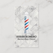 Barber Pole Snoep gestreept Afsprakenkaartje (Voorkant)