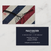  Barber Pole / Straight Razor Visitekaartje (Voorkant / Achterkant)