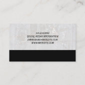 Barber Pole | Witte marmer Visitekaartje (Achterkant)