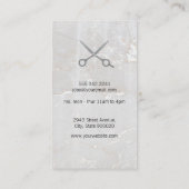 Barber Pole | Witte steen | Schaar Visitekaartje (Achterkant)