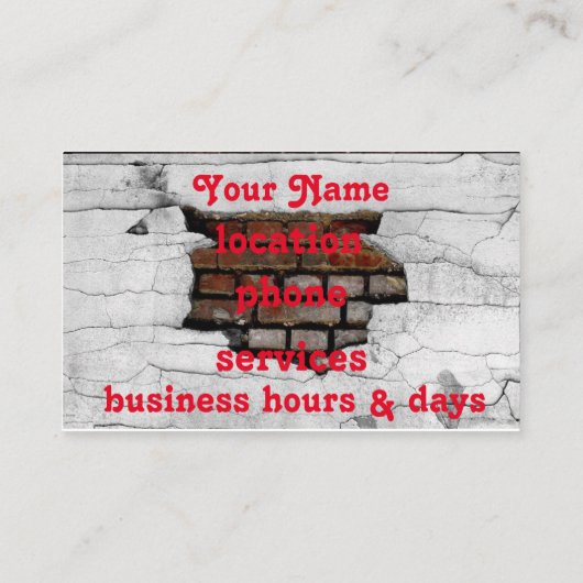 Barber Poles en Brick Wall Background op een Visitekaartje (Achterkant)