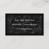 Barber Poles Logo | Zwarte marmer Visitekaartje (Achterkant)