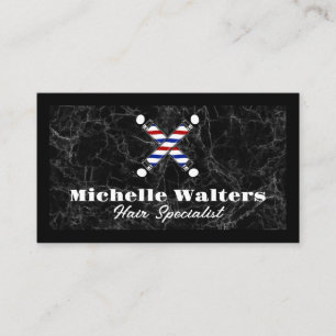 Barber Poles Logo   Zwarte marmer Visitekaartje