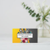 Barber Pool en gereedschap | Bloemen | haar Visitekaartje (Staand voorkant)