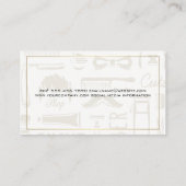 Barber Pool en gereedschap | Patroon Visitekaartje (Achterkant)