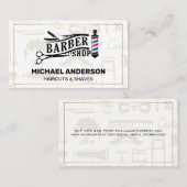 Barber Pool en gereedschap | Patroon Visitekaartje (Voorkant / Achterkant)