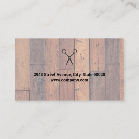 Barber Pool en Schaar Visitekaartje (Achterkant)