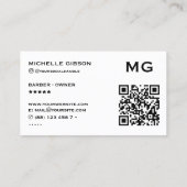 Barber Pool Rood Wit Blauw Glow Barbershop Retro Visitekaartje (Achterkant)