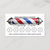 Barber Pool Rood Wit Blauw Schaar Loyaliteit Visitekaartje (Achterkant)
