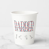 Barber Porcelain Plate Papieren Bekers (Voorkant)