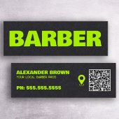 Barber Premium Google Maps QR Mini Visitekaartje
