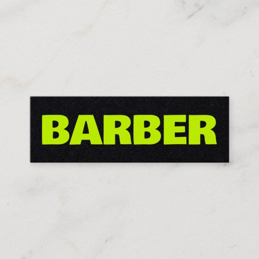 Barber Premium Google Maps QR Mini Visitekaartje (Voorkant)