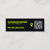 Barber Premium Google Maps QR Mini Visitekaartje (Achterkant)