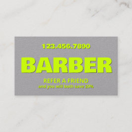 Barber Premium QR Aanbevelingskaartje