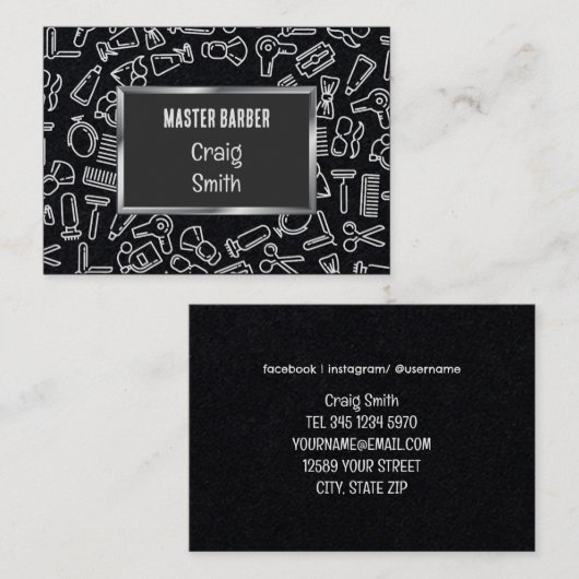 💇‍♂️ Barber Premium Visitekaartje (Voorkant / Achterkant)