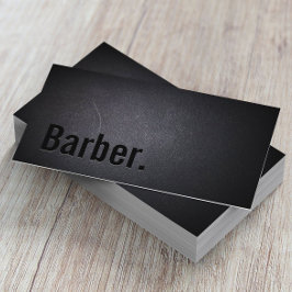 Barber Professional Black Minimalist Visitekaartje