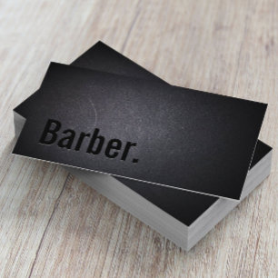 Barber Professional Black Minimalist Visitekaartje