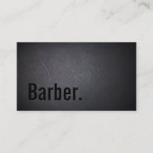 Barber Professional Black Minimalist Visitekaartje (Voorkant)
