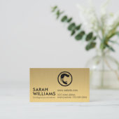 Barber Professional Gold Metallic Visitekaartje (Staand voorkant)