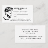 Barber Professional Hair Stylist Afsprakenkaartje (Voorkant / Achterkant)