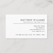 Barber Professional QR Code Logo Modern Visitekaartje (Achterkant)