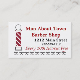 Barber Punch Kaart Customer Loyalty Visitekaartje