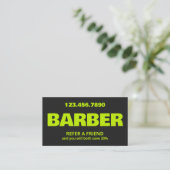 Barber QR Aanbevelingskaartje (Staand voorkant)