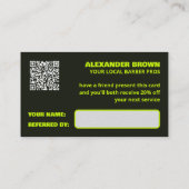 Barber QR Aanbevelingskaartje (Achterkant)