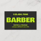 Barber QR Aanbevelingskaartje (Voorkant)