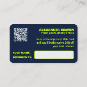 Barber QR Aanbevelingskaartje (Achterkant)