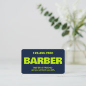 Barber QR Aanbevelingskaartje (Staand voorkant)