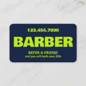 Barber QR Aanbevelingskaartje (Voorkant)