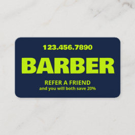 Barber QR Aanbevelingskaartje