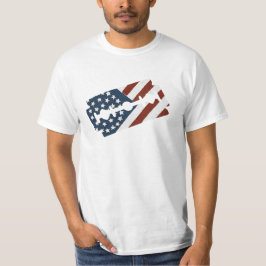  Barber Razor Blade Amerikaanse vlag T-shirt