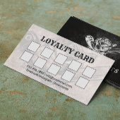 Barber Razor en Roos Logo Barbershop Hair Dark Klantenkaartje