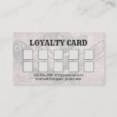 Barber Razor en Roos Logo Barbershop Hair Stylist Klantenkaartje (Achterkant)