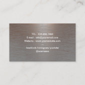 Barber Razor en Roos Logo Cool Copper Barbershop Visitekaartje (Achterkant)