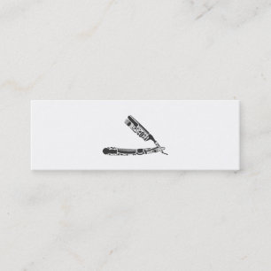 barber razor iconen mini visitekaartje